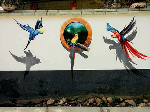 射阳视觉错位-3D墙绘设计