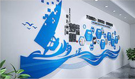 射阳海浪主题文化墙如何设计？
