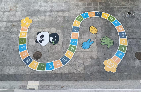 射阳地面游戏彩绘