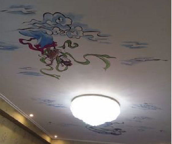 射阳如何快速绘制天花板上的手绘墙？